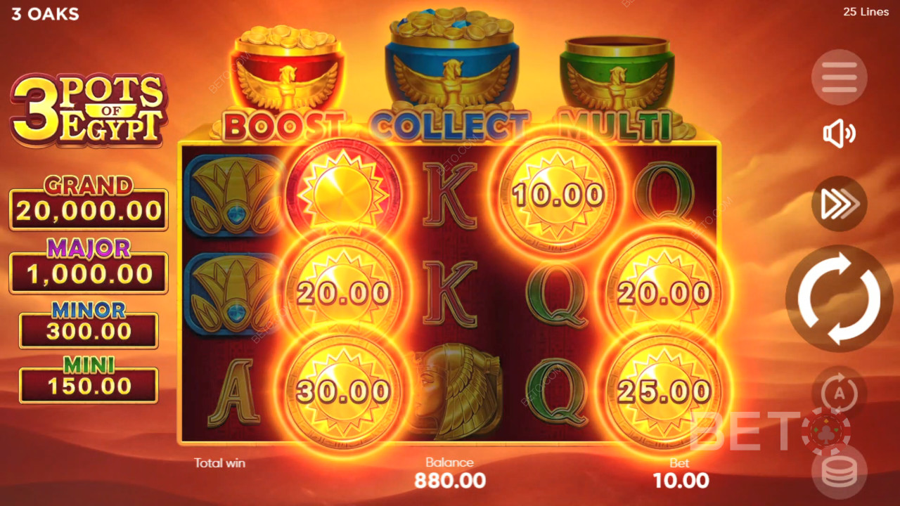 Ulasan 3 Pots of Egypt oleh BETO Slots