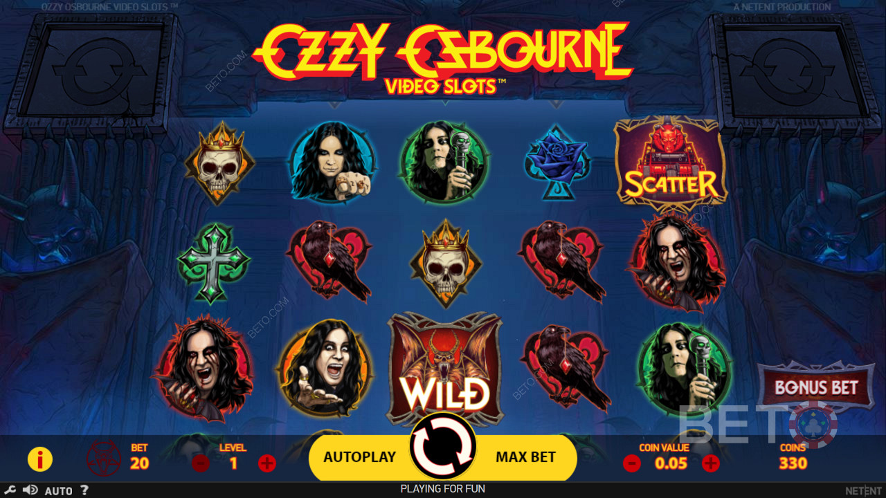 Nikmati tema yang berfokus pada Ozzy yang terkenal di slot online Ozzy Osbourne