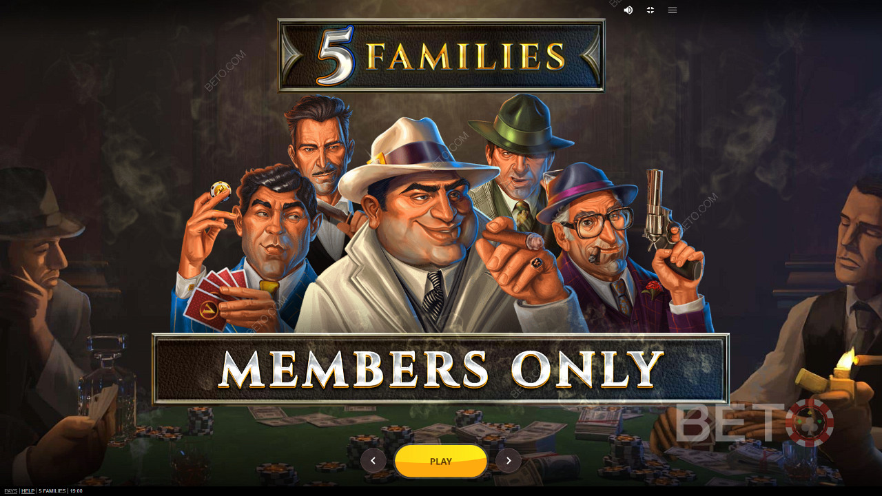 Bermain Poker dengan gangster di slot online 5 Families