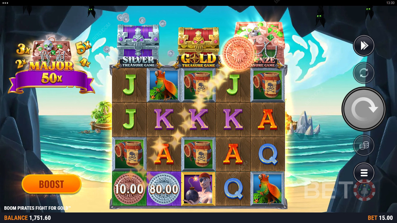 Ulasan Bajak Laut Boom Fight For Gold oleh BETO Slots