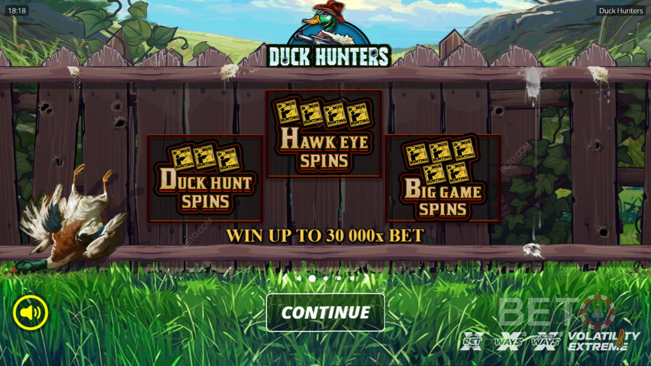 Menangkan 30,000x taruhan Anda di Slot Pemburu Bebek!