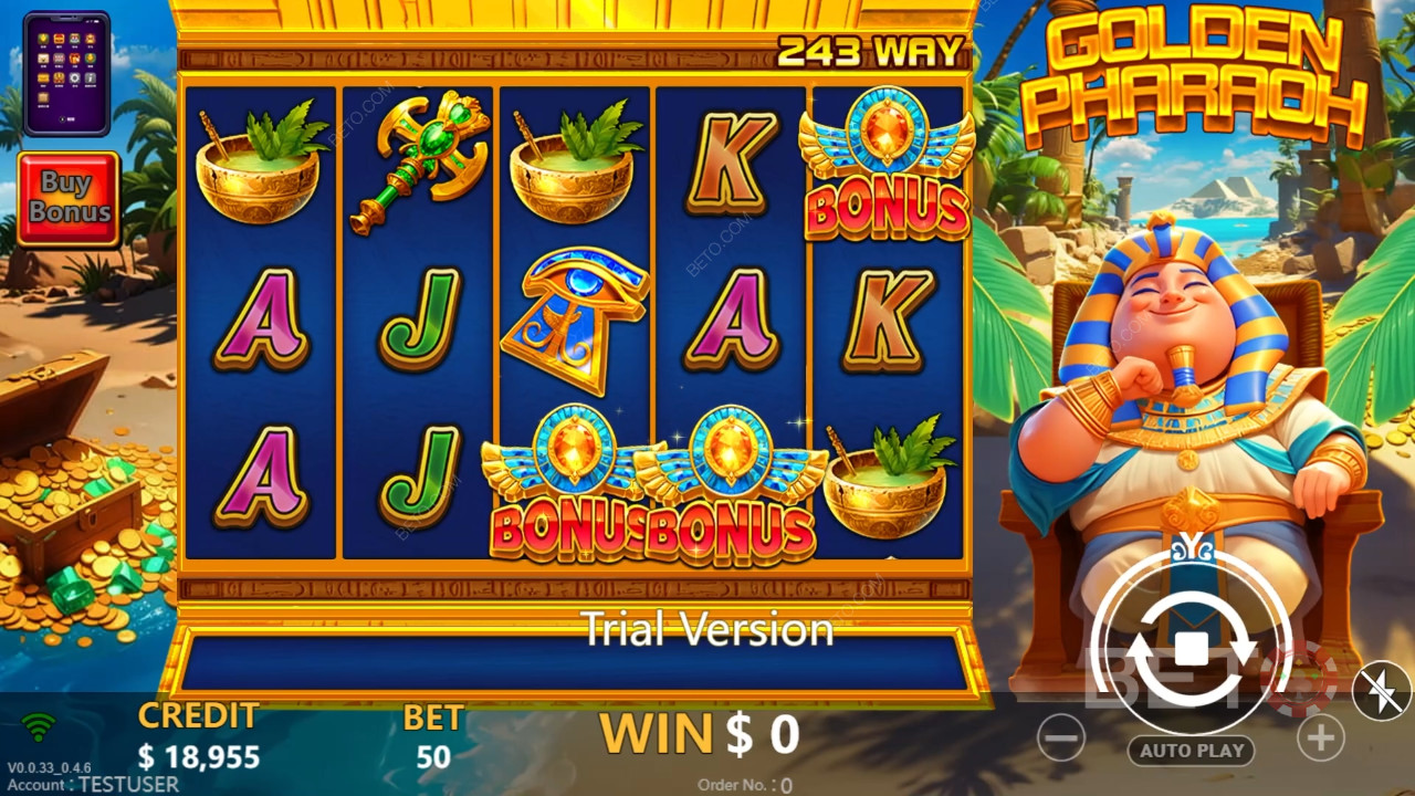 Ulasan Firaun Emas oleh BETO Slots