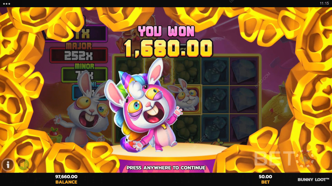Menangkan 5,000x taruhan Anda di Slot Online Bunny Loot!