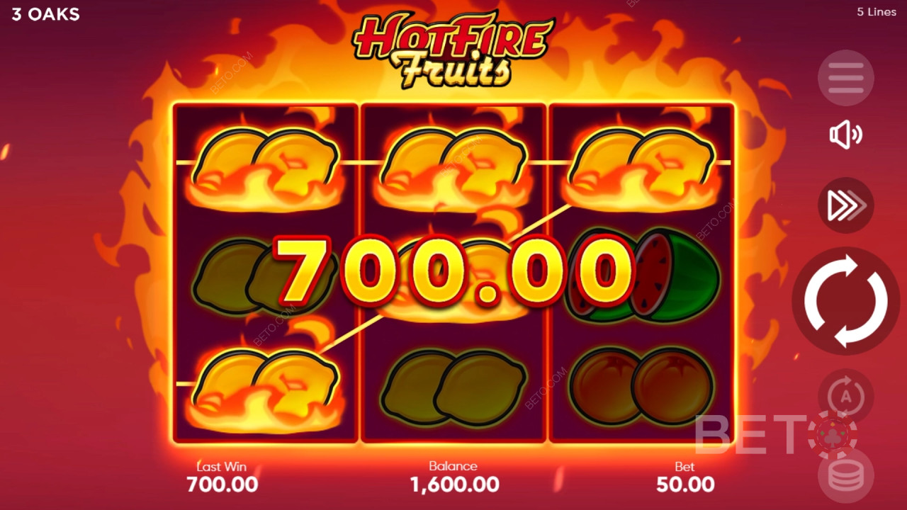 Ulasan Buah Api Panas oleh BETO Slots