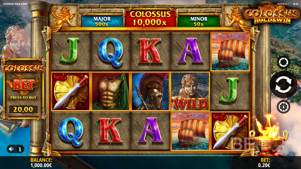 Nikmati tema Yunani di slot online Colossus: Hold and Win