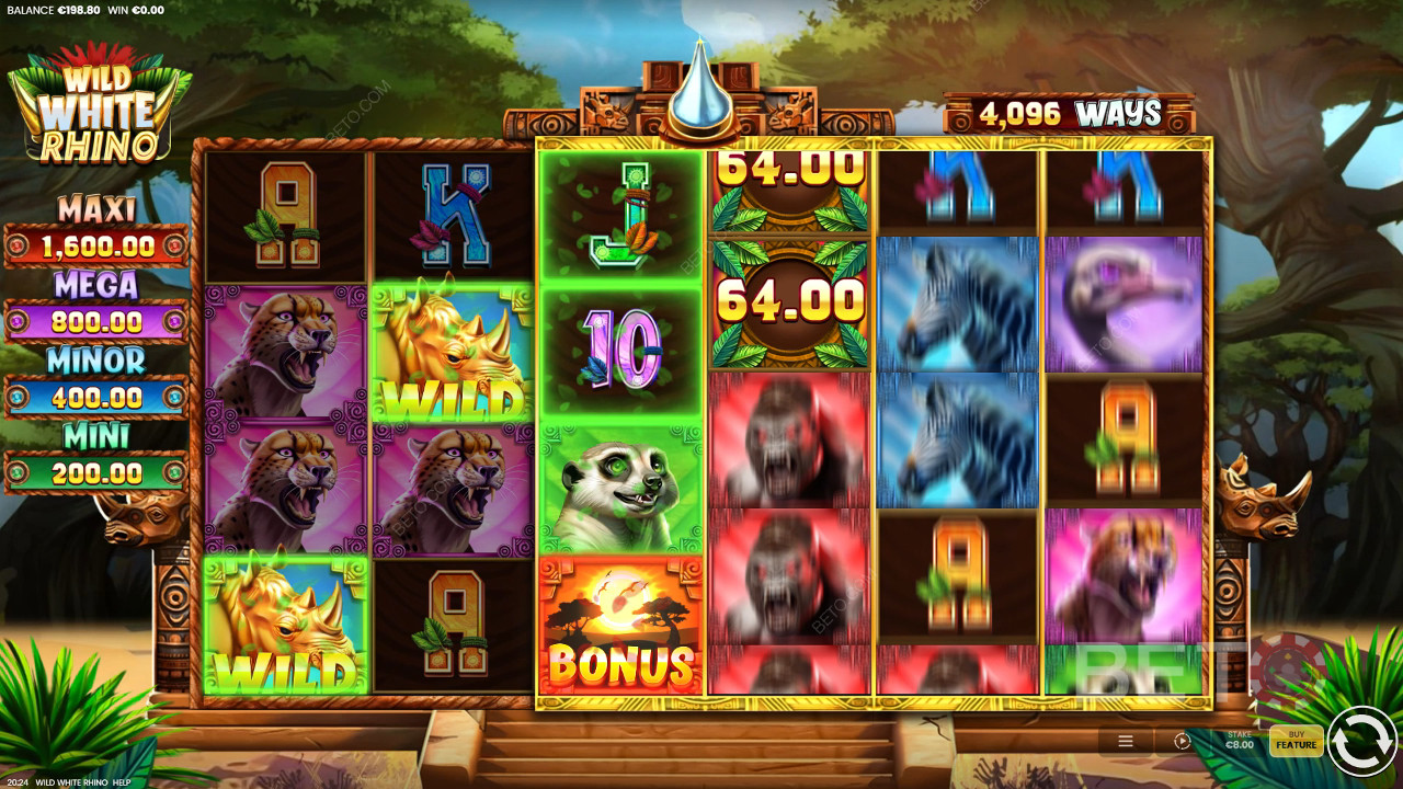 Ulasan Badak Putih Liar oleh BETO Slots