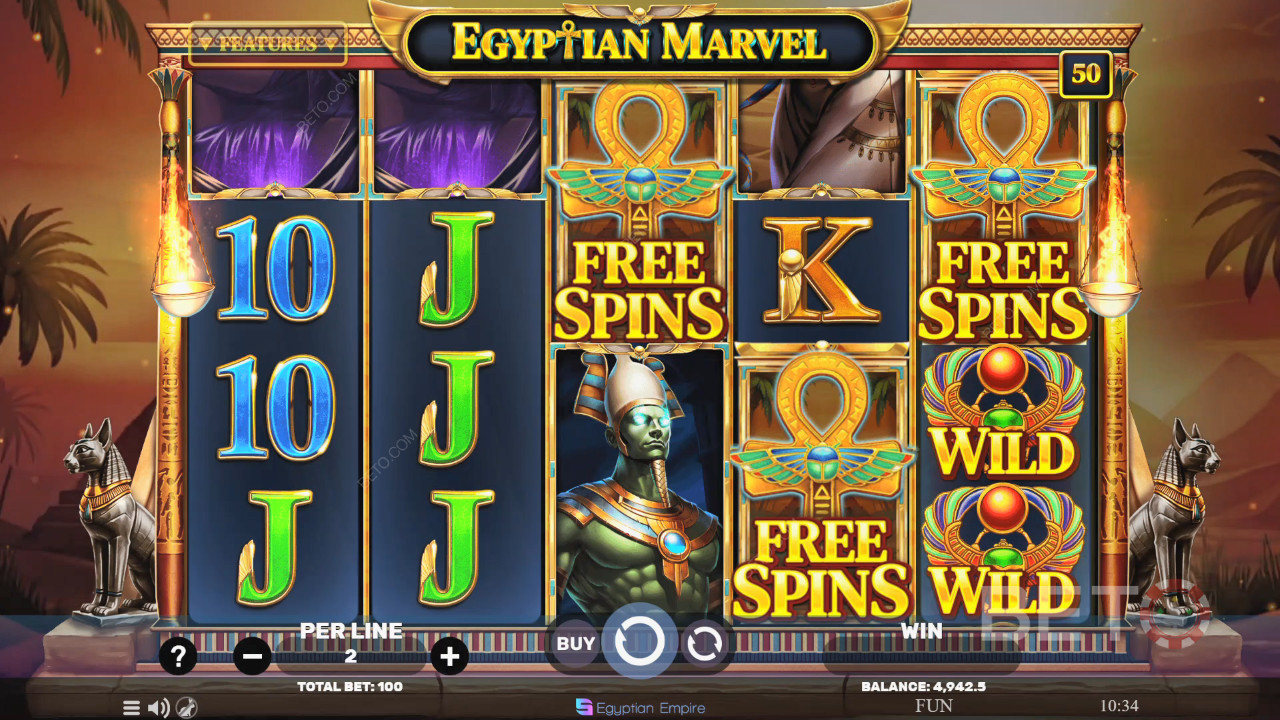 Ulasan Marvel Mesir oleh BETO Slots