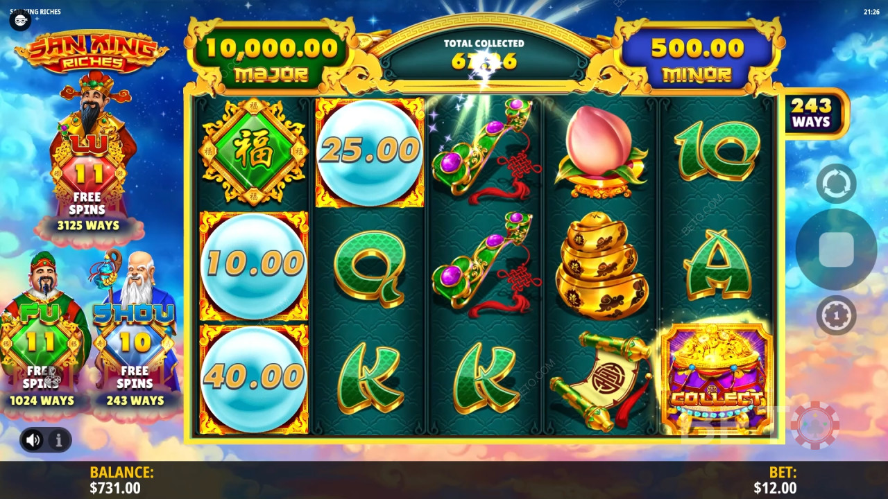Ulasan Kekayaan San Xing oleh BETO Slots