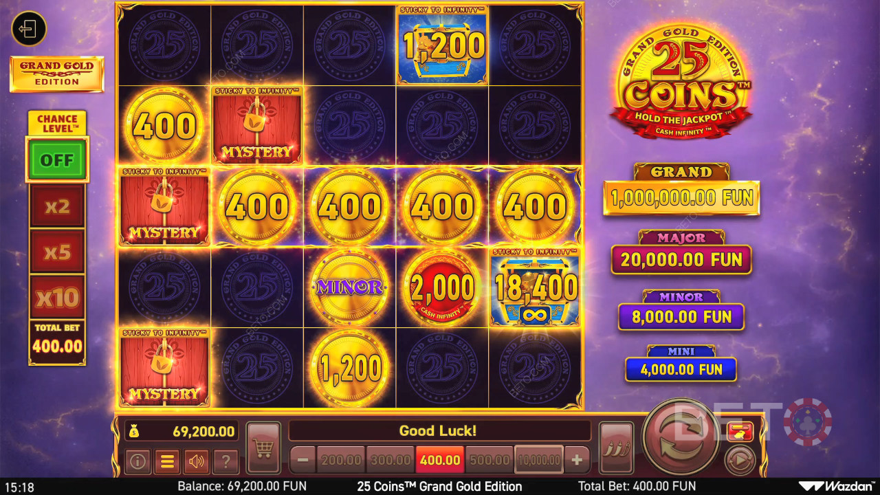 Ulasan 25 Koin Edisi Grand Gold oleh BETO Slots