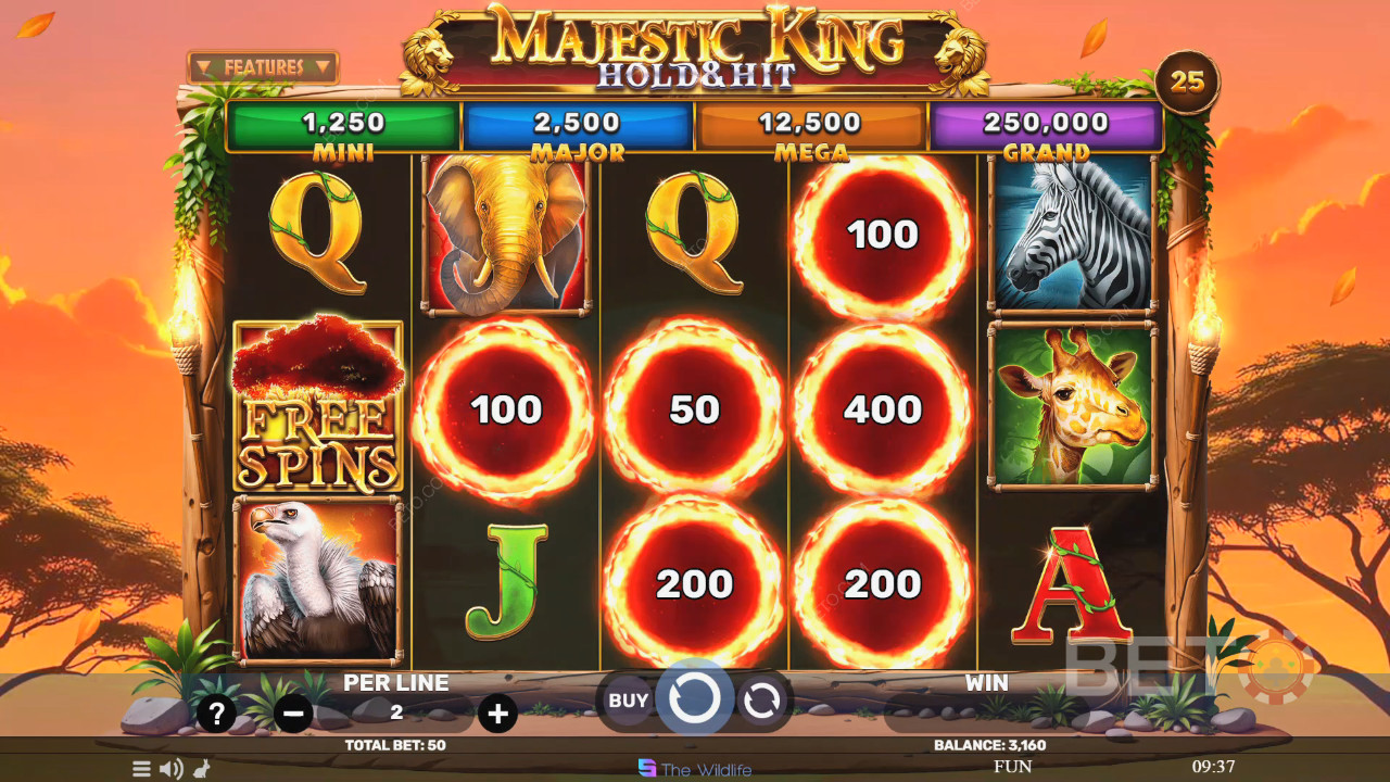 Majestic King - Hold & Hit Review oleh BETO Slots
