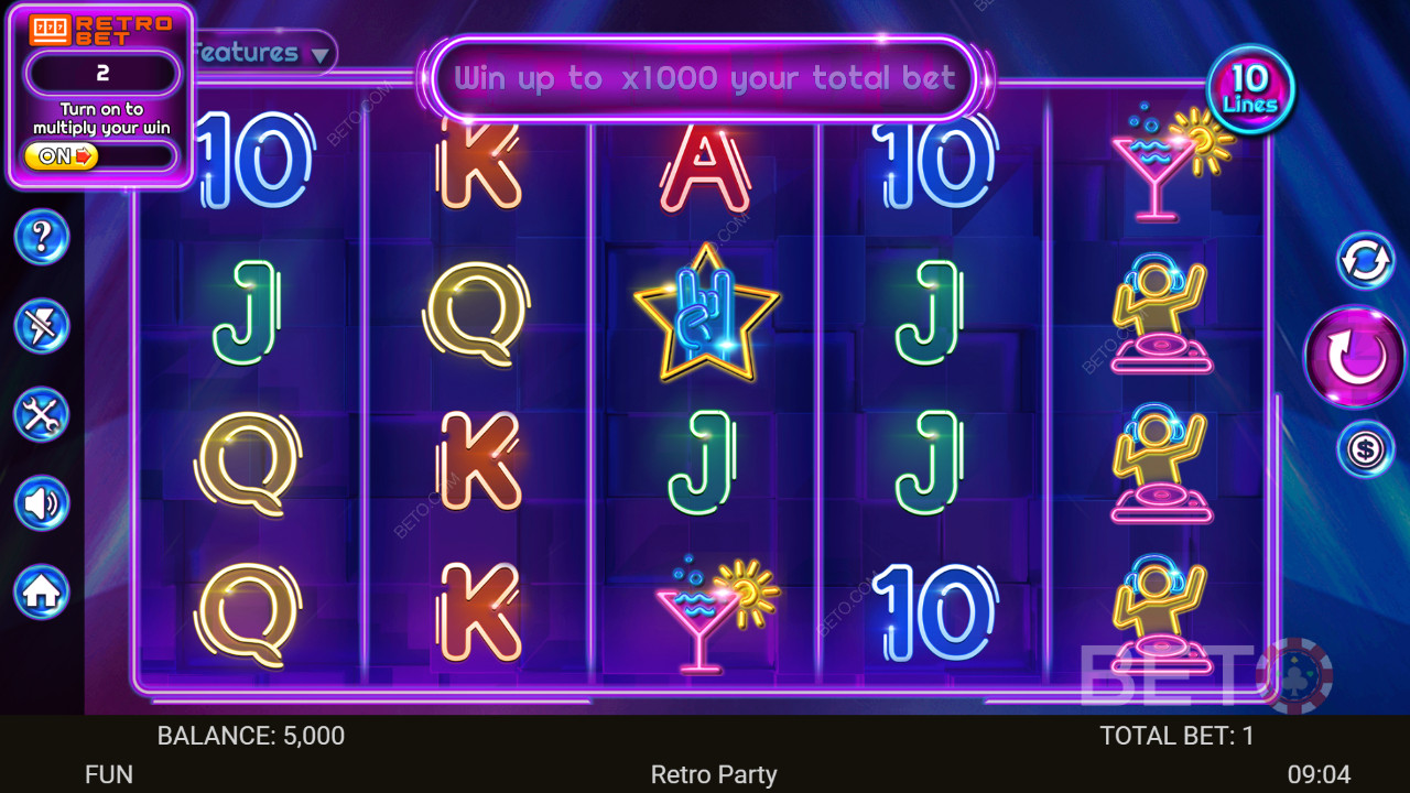Ulasan Pesta Retro oleh BETO Slots