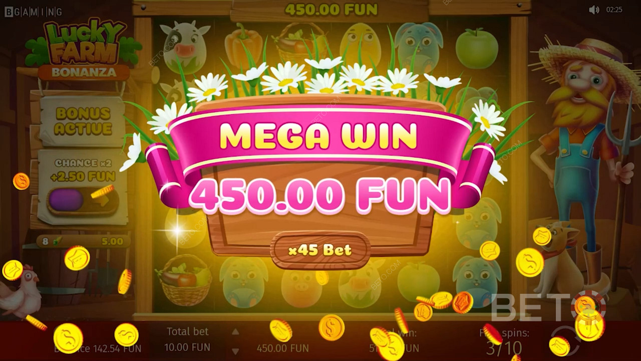 Dapatkan kemenangan bonanza yang manis di permainan kasino Lucky Farm Bonanza