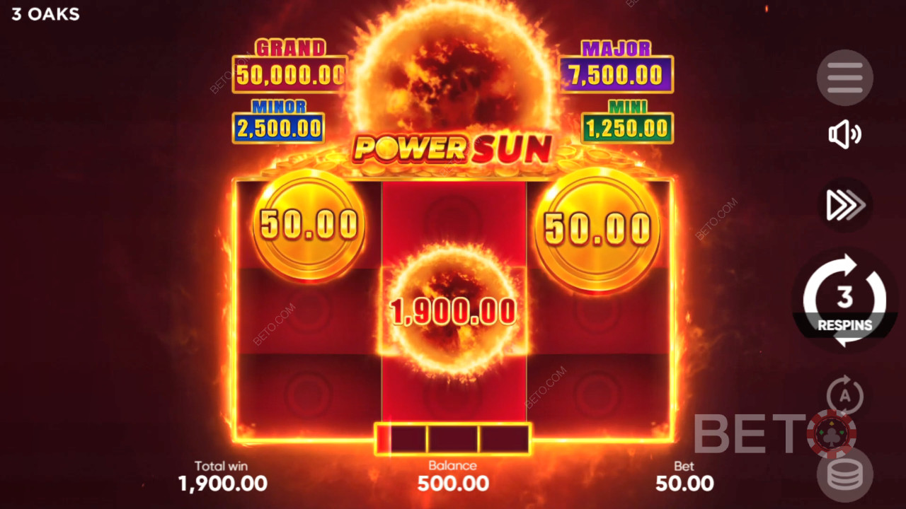 Cara Bermain Power Sun dari 3 Oaks Gaming