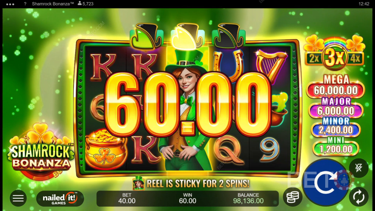 Menangkan 5,340x taruhan Anda di Mesin Slot Shamrock Bonanza!