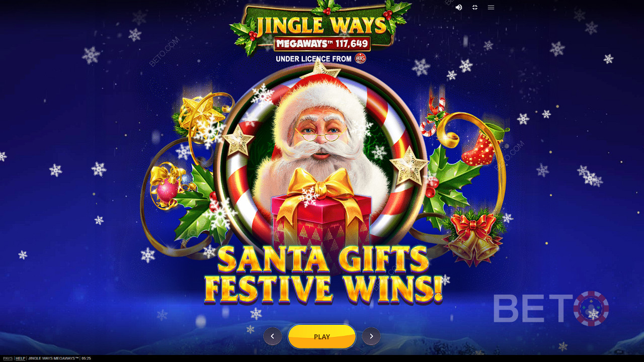 Dapatkan semangat Natal yang tepat dan nikmati Natal dan terima hadiah di slot Jingle Way Megaways