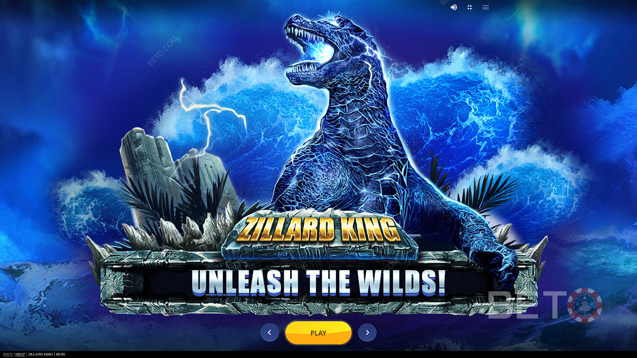 Lepaskan binatang buas mitos di slot online Zillard King