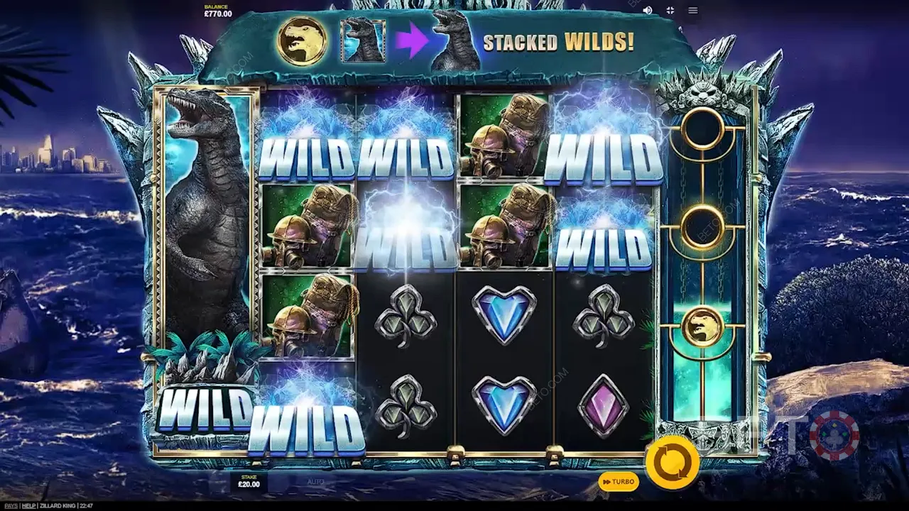 Gameplay slot video Zillard King