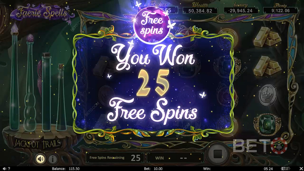Menangkan hingga 25 Spin Gratis dengan kemampuan untuk memenangkan Jackpot