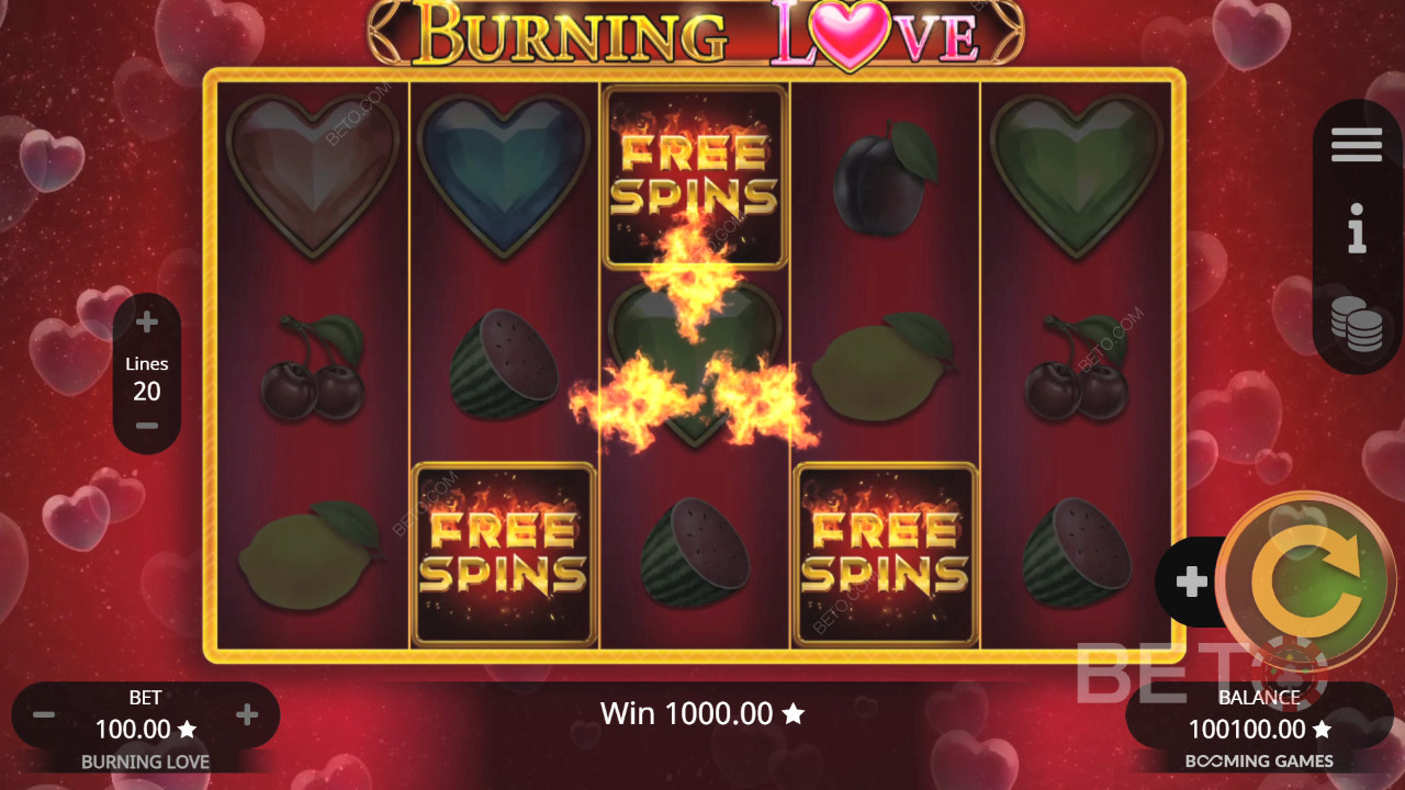 Ulasan Burning Love oleh BETO Slots