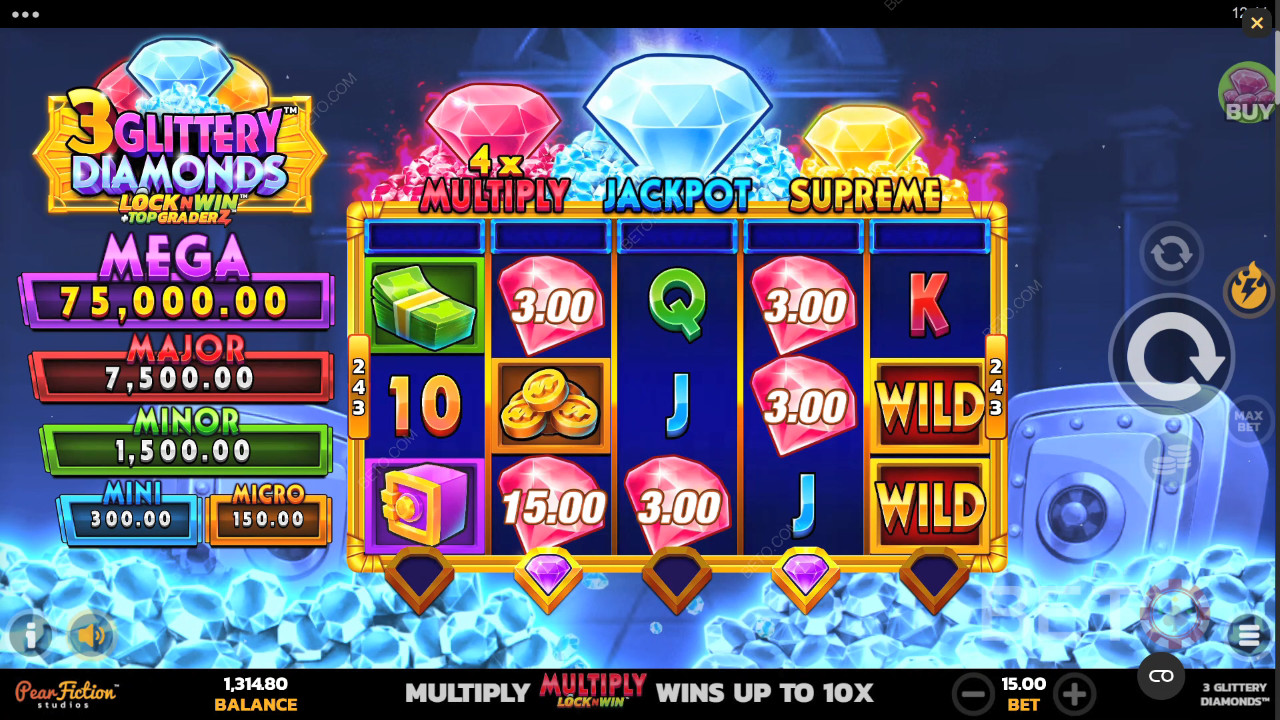 3 Glittery Diamonds Main Gratis