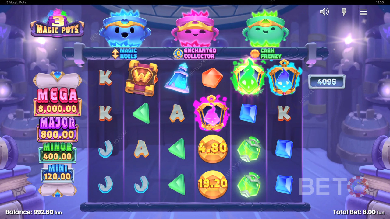 Ulasan 3 Pot Ajaib oleh BETO Slots