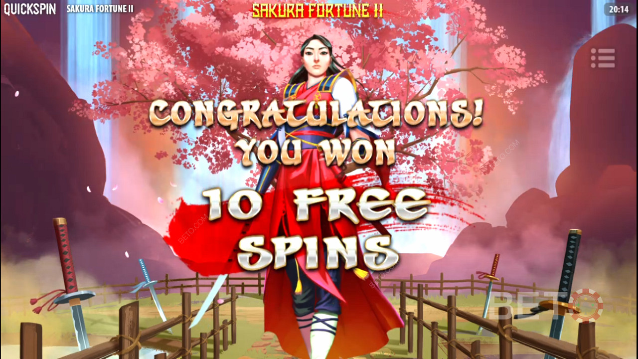 Spin Gratisadalah fitur paling menarik dari slot Sakura Fortune2