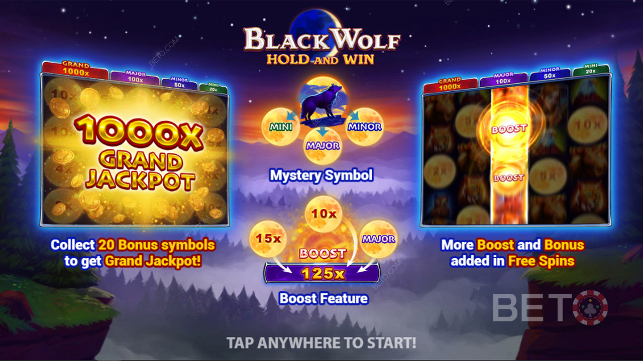 Mulai bermain hari ini dan dapatkan bonus hold and win Black Wolf
