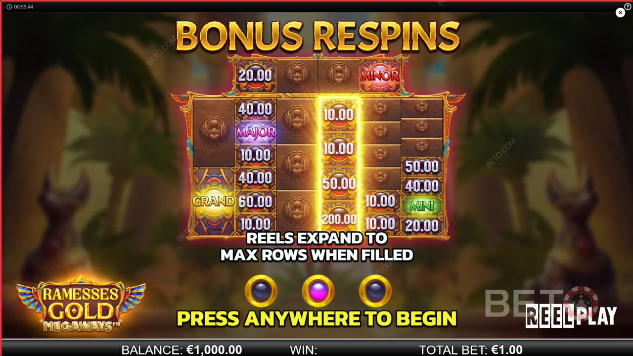 Fitur Bonus Dijelaskan di Ramesses Gold Megaways oleh Reel Play