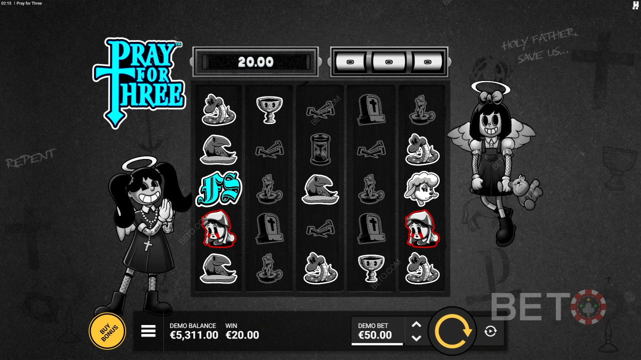 Fitur Bonus Dijelaskan dalam Pray For Three oleh Hacksaw Gaming
