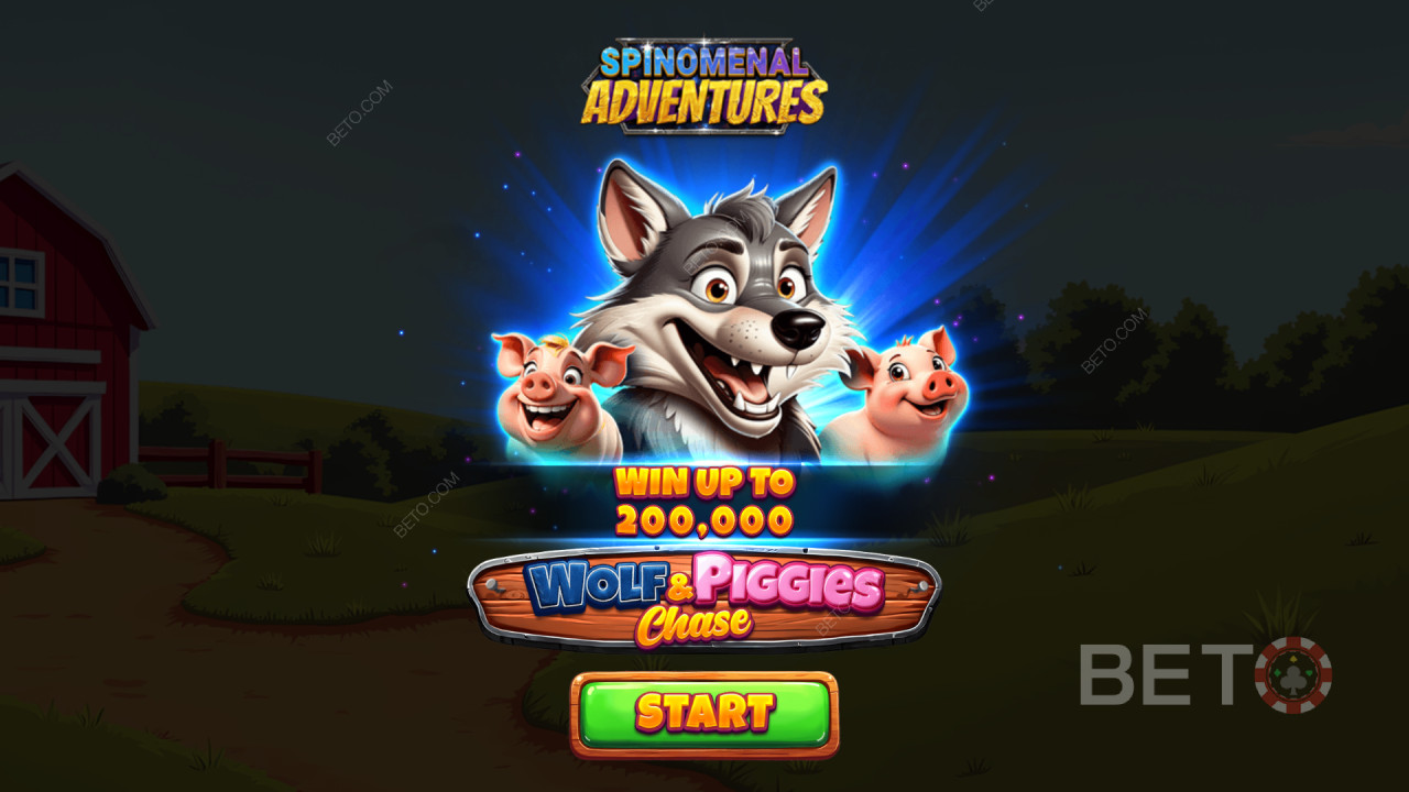 Menangkan 2,000x taruhan Anda di Slot Online Wolf & Piggies Chase!