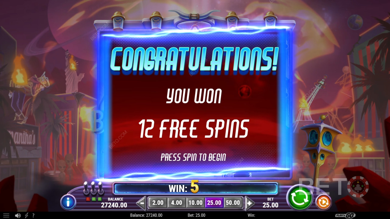 Menangkan 2,500x taruhan Anda di Slot Online Invading Vegas Revenge on Mars!