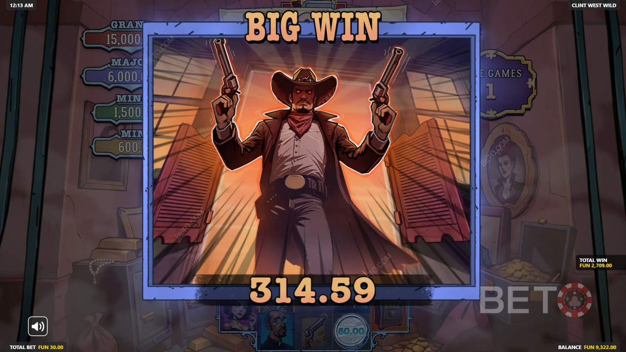 Menangkan 5,000x taruhan Anda di Slot Clint Westwild!