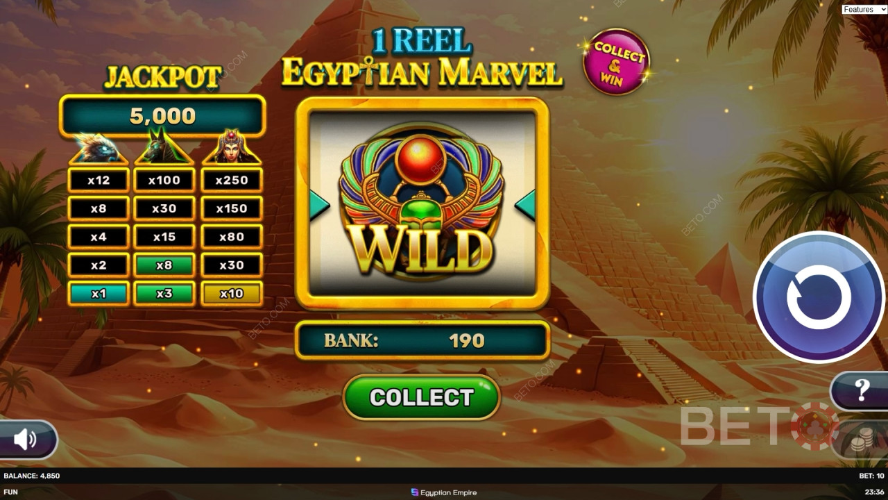 Fitur Bonus Dijelaskan dalam 1 Gulungan - Marvel Mesir oleh Spinomenal