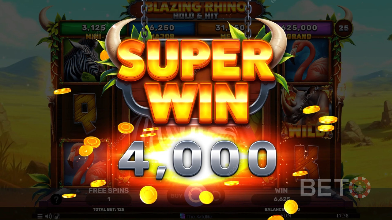 Blazing Rhino Hold & Hit Main Gratis