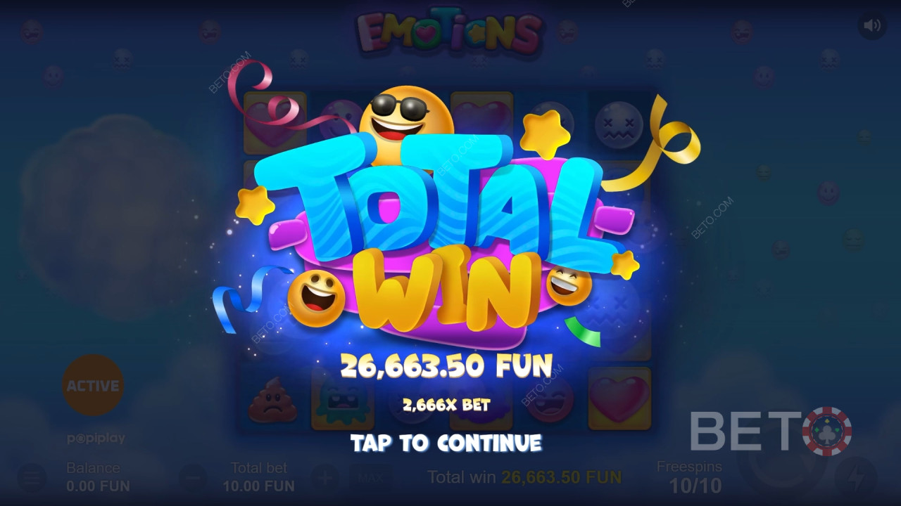 Menangkan 15,000x taruhan Anda di Slot Emosi Online!