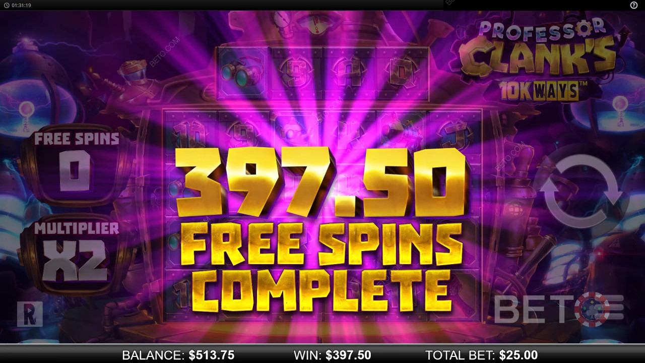 Menangkan 9,142x taruhan Anda di Mesin Slot 10K Cara Profesor Clank!