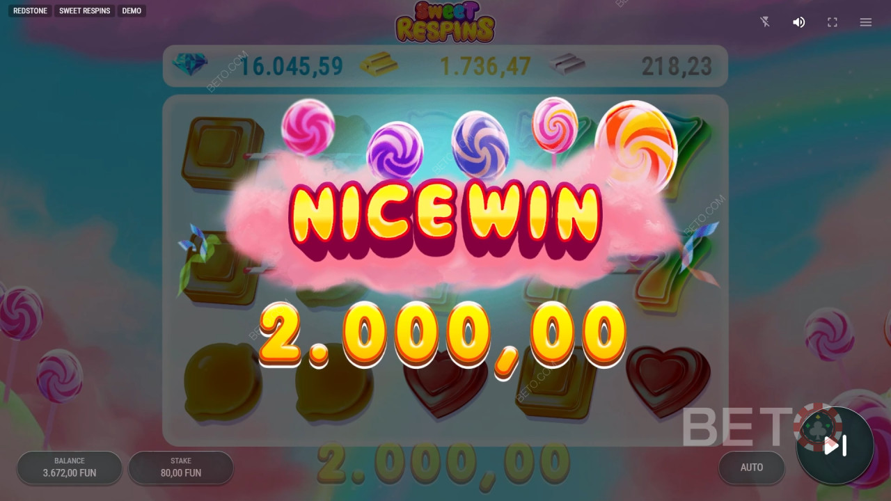 Menangkan 10,000x taruhan Anda di Slot Online Sweet Respins!