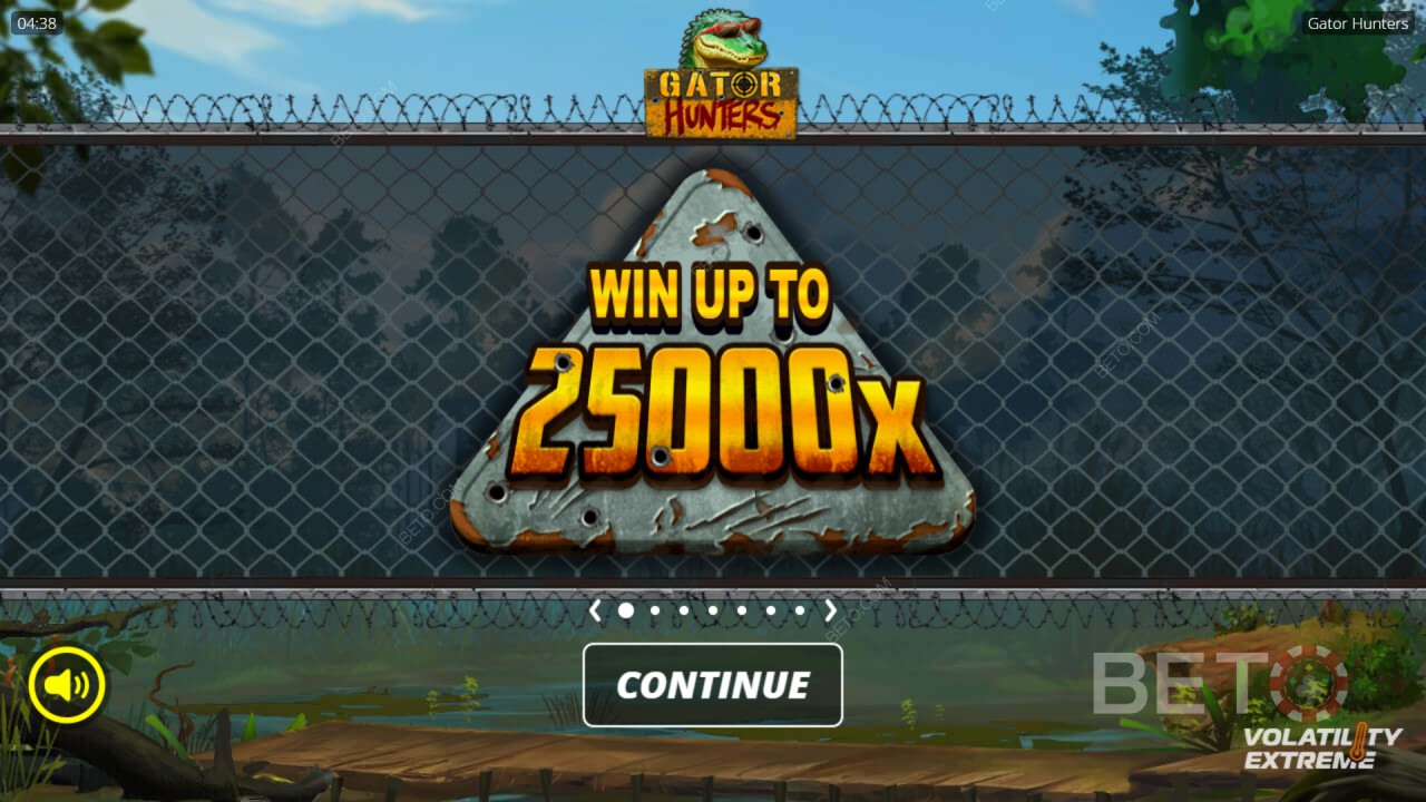 Menangkan 25.000 kali lipat taruhan Anda di Slot Gator Hunters!