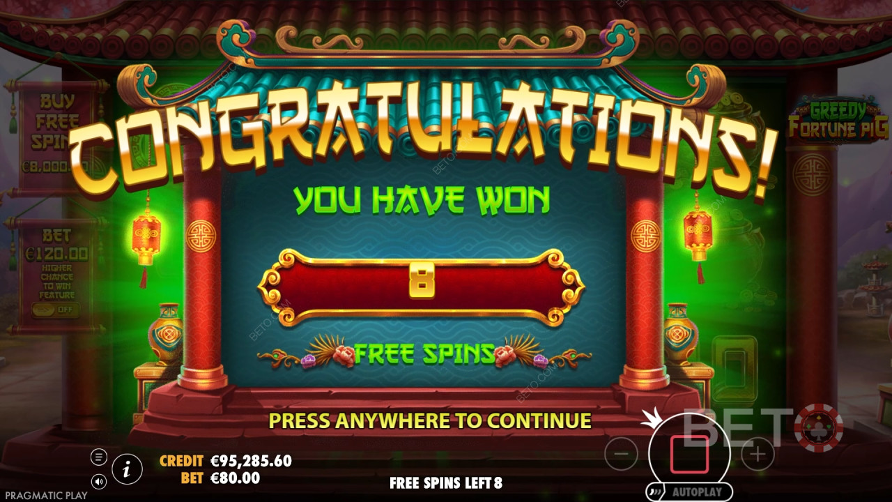 Menangkan 8,888x taruhan Anda di Slot Greedy Fortune Pig!