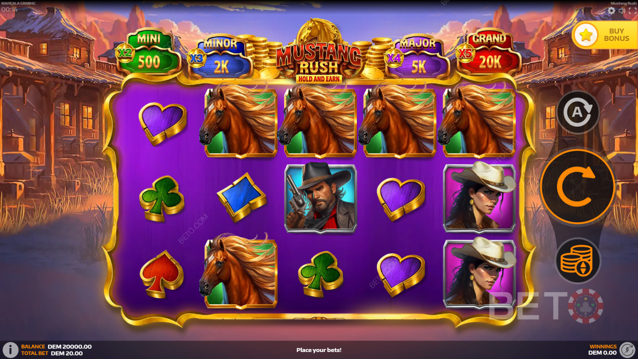 Cara Bermain Mustang Rush dari Mancala Gaming
