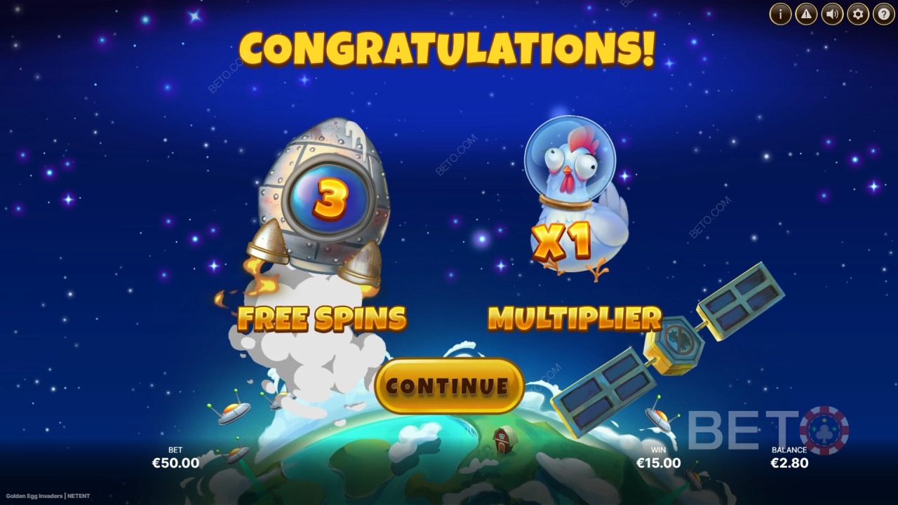 Fitur Bonus Dijelaskan di Golden Egg Invaders oleh NetEnt