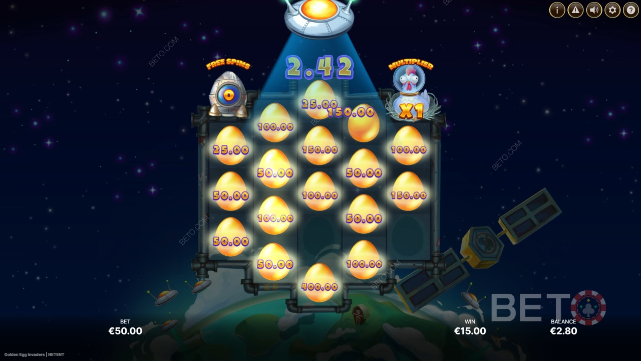 Ulasan Golden Egg Invaders oleh BETO Slots