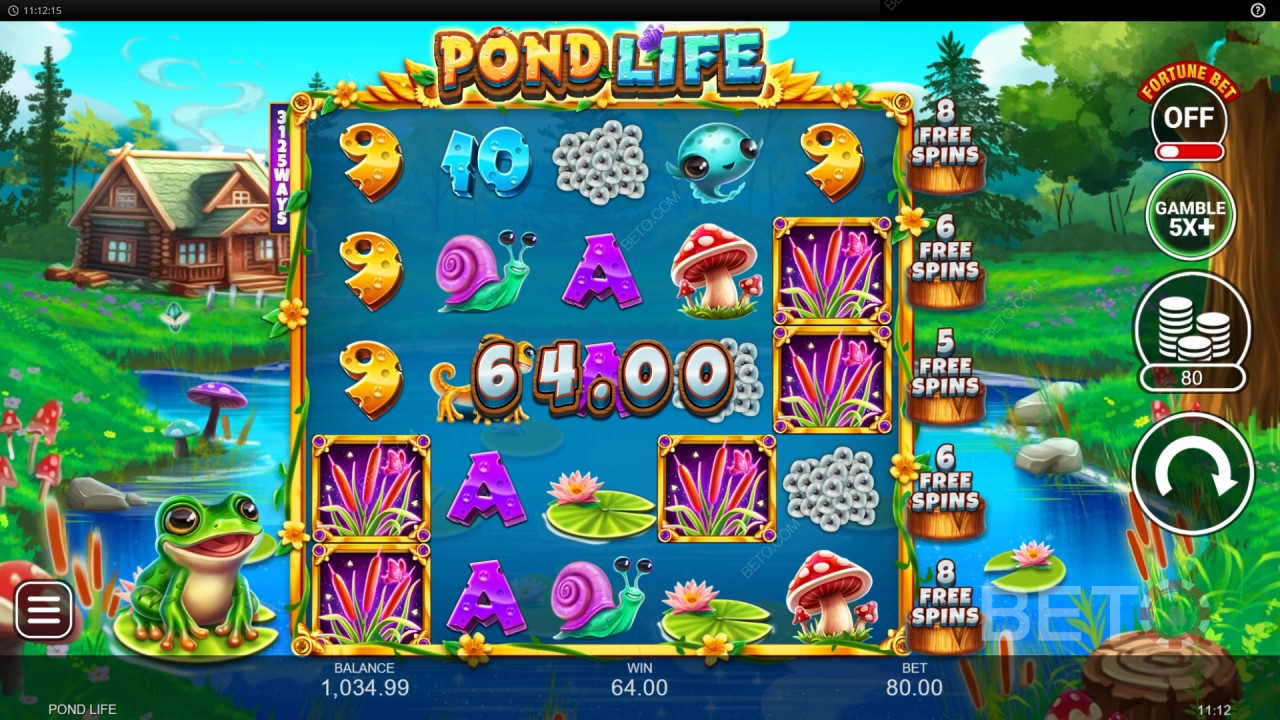 Menangkan 5,000x taruhan Anda di Slot Online Pond Life!