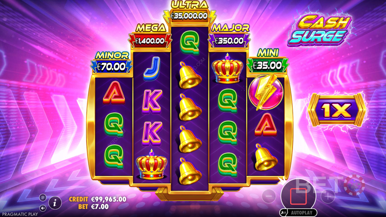 Menangkan 5,000x taruhan Anda di Slot Cash Surge!