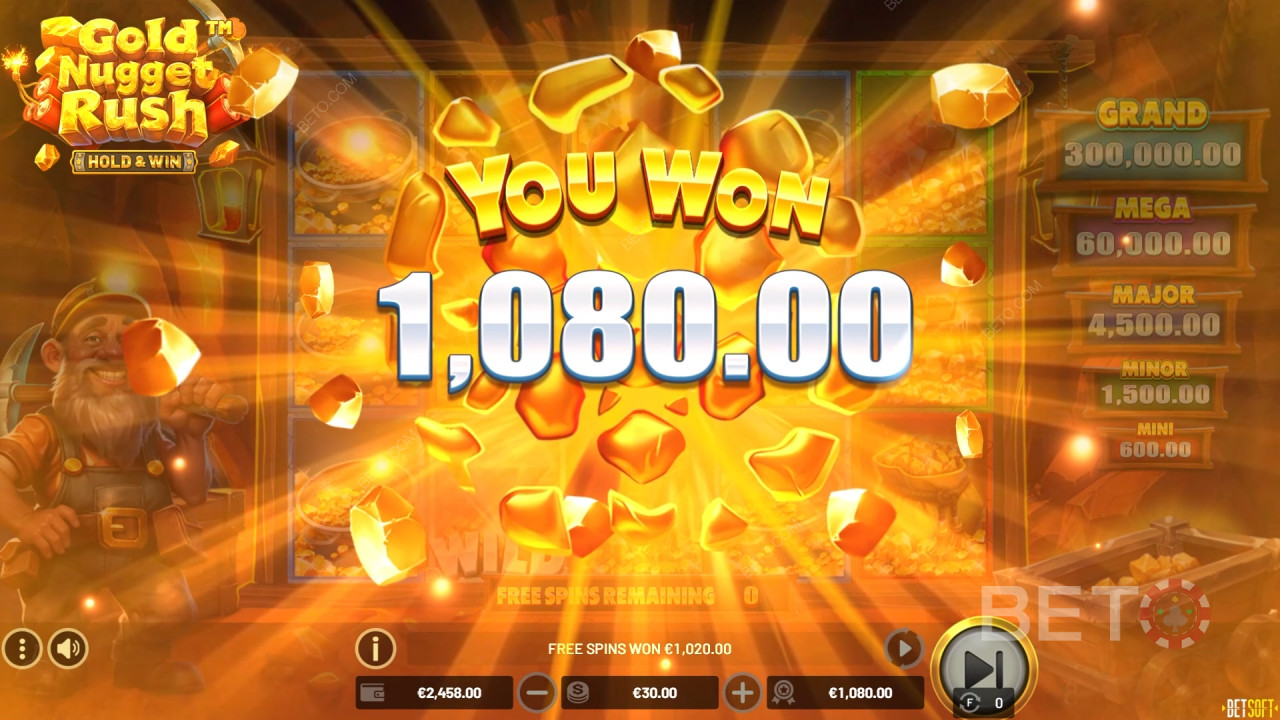 Menangkan 10,000x taruhan Anda di Slot Online Gold Nugget Rush!