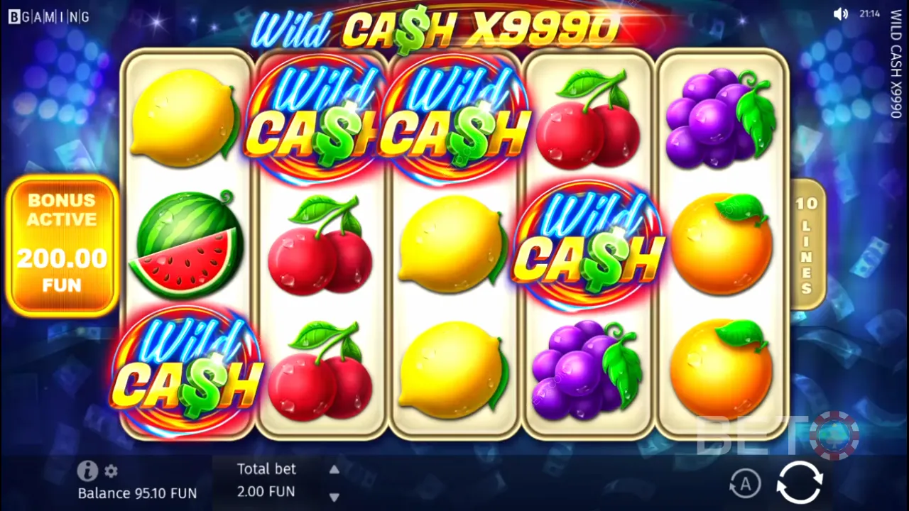 Gameplay slot video Wild Cash x9990