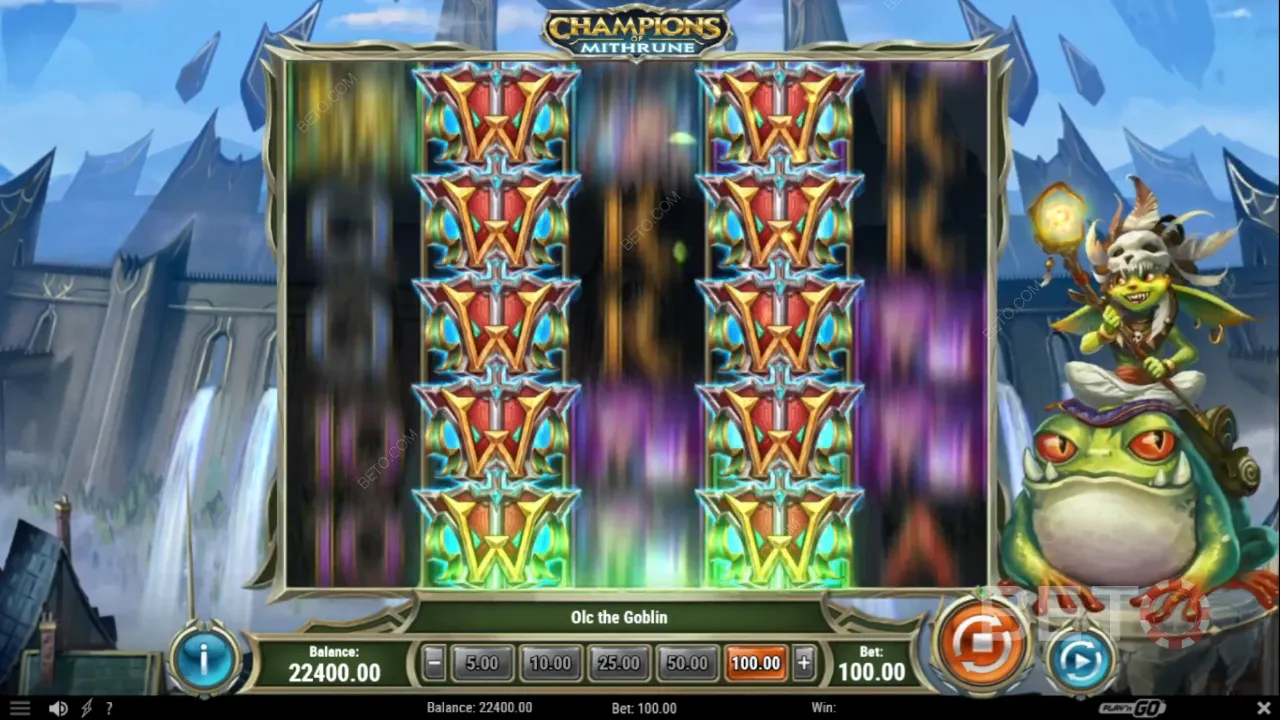 Gameplay slot Champions of Mithrune