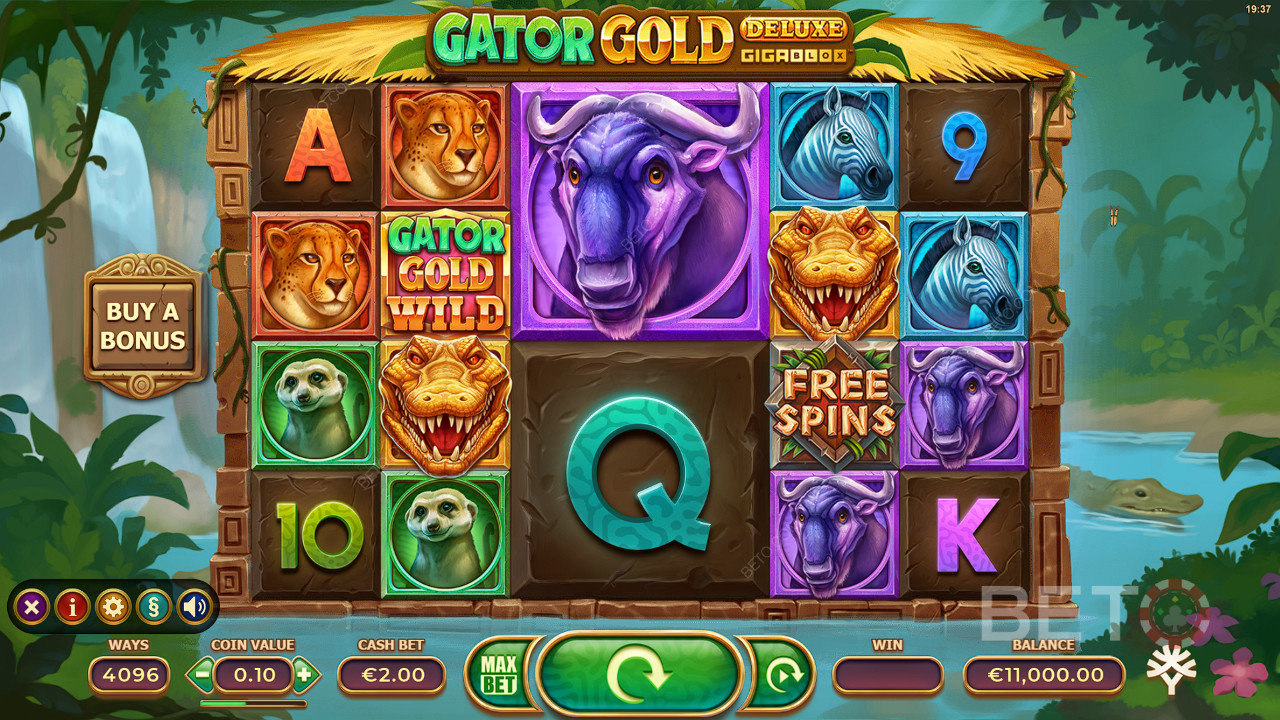 Ulasan Gator Gold Deluxe Gigablox oleh BETO Slots