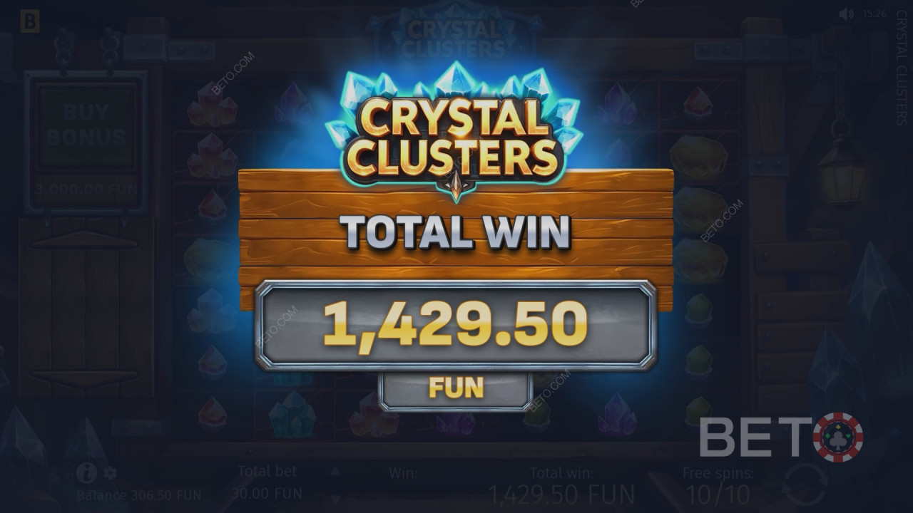 Menangkan 5.000 kali lipat taruhan Anda di Slot Online Crystal Clusters!