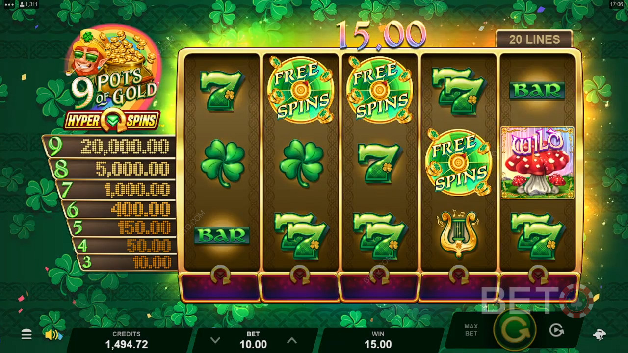 9 Pots of Gold Ulasan HyperSpins oleh BETO Slots